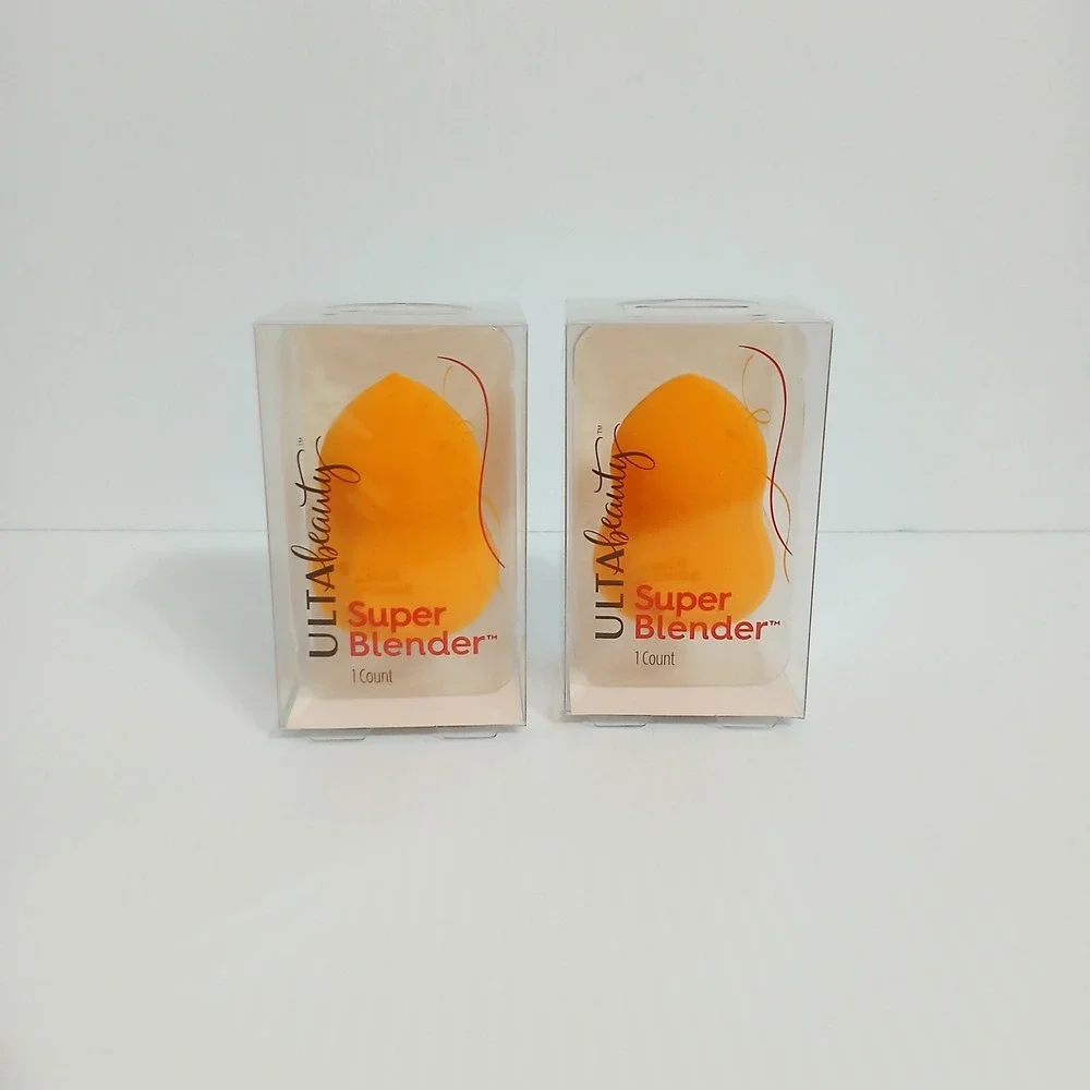 Ulta Beauty Super Blender Makeup Sponge Set of 2 Orange Latex Free New